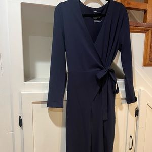 Storq Maternity and Postpartum Flex fit Wrap Jumpsuit (navy)